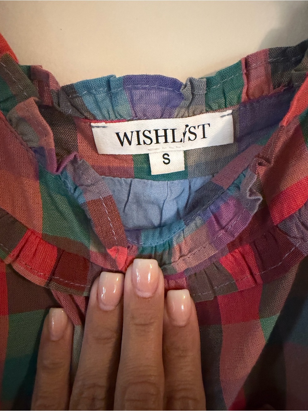 Wishlist Multicolor Plaid Ruffle Strap Maxi Dress - Pink, Blue, Green - Picture 2 of 2
